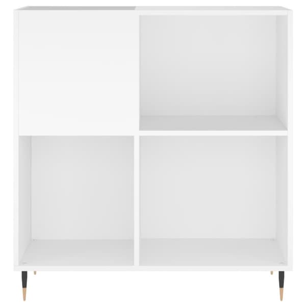 Medialaitekaapit & -telineet - Living LP-levyjen säilytyskaappi valkoinen 84,5x38x89 cm tekninen puu