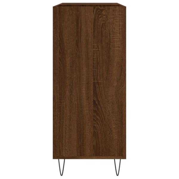 Medieopbevaring - Living vinylskab 84,5x38x89 cm konstrueret træ brun egetræsfarve