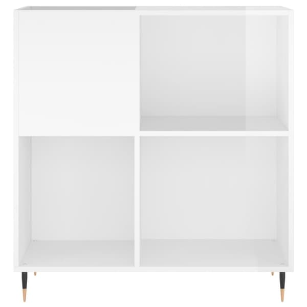 Medieförvaring - Living Stereobänk vit högglans 84,5x38x89 cm konstruerat trä