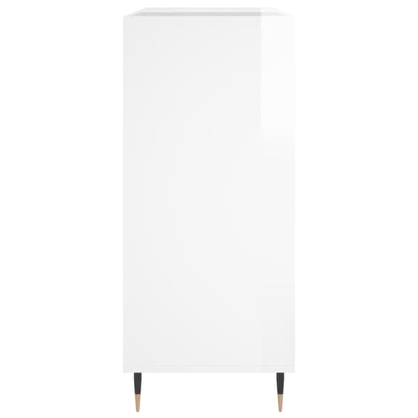 Medieförvaring - Living Stereobänk vit högglans 84,5x38x89 cm konstruerat trä
