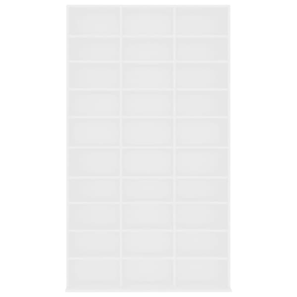 Medieförvaring - Living CD-hylla vit 102x16x177,5 cm konstruerat trä