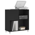 Miniatyrbillede 4 af 11: Medieopbevaring - Living vinylskab 84,5x38x89 cm konstrueret træ sort