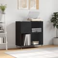 Miniatyrbillede 2 af 11: Medieopbevaring - Living vinylskab 84,5x38x89 cm konstrueret træ sort