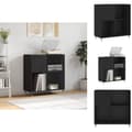 Miniatyrbillede 1 af 11: Medieopbevaring - Living vinylskab 84,5x38x89 cm konstrueret træ sort