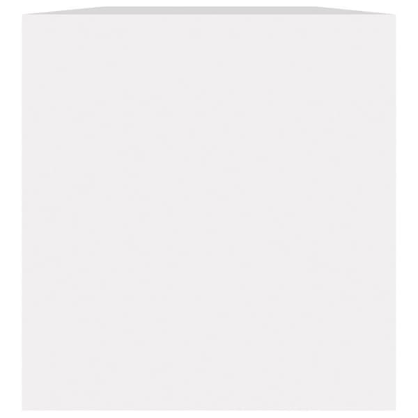Medieopbevaring - Living opbevaringsreol til lp'er 71x34x36 cm konstrueret træ hvid