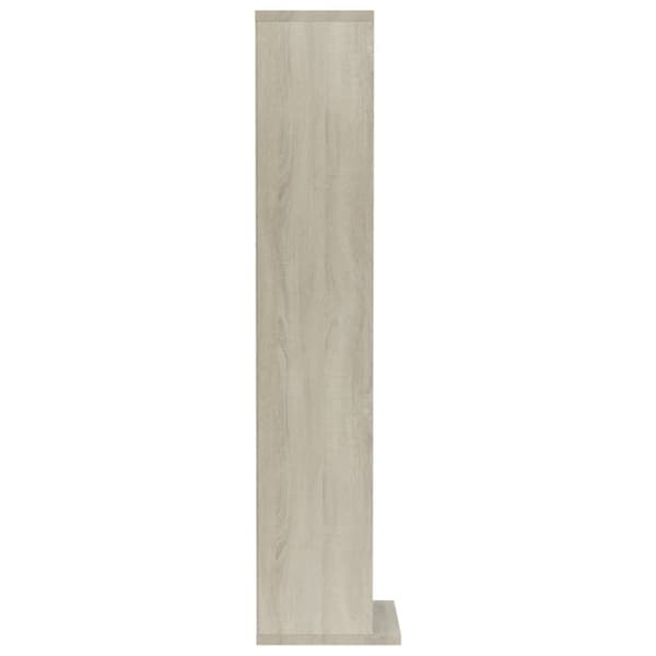 Medieopbevaring - Living cd-reol 21x20x88 cm konstrueret træ sonoma-egetræsfarvet