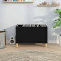 Miniatyrbillede 4 af 9: Medieopbevaring - Living vinylskab 74,5x38x48 cm konstrueret træ sort