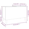 Miniatyrbillede 9 af 9: Medieopbevaring - Living vinylskab 74,5x38x48 cm konstrueret træ sort