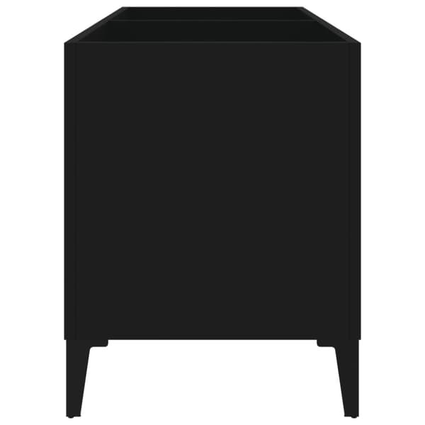 Medieopbevaring - Living vinylskab 74,5x38x48 cm konstrueret træ sort