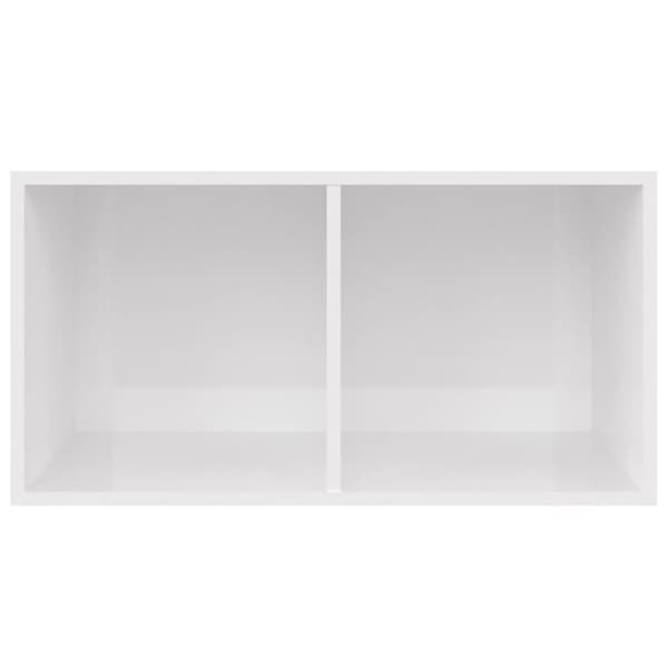Medialaitekaapit & -telineet - Living Vinyylilevyjen säilytyslaatikko valk.71x34x36 cm tekninen puu