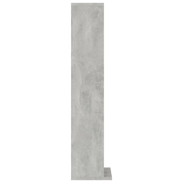 Medieopbevaring - Living cd-reol 21x20x88 cm konstrueret træ betongrå