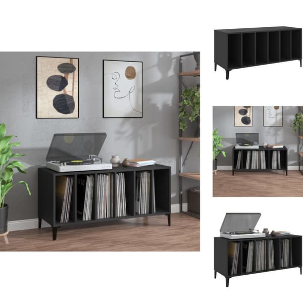 Medieförvaring - Living Stereobänk svart 100x38x48 cm konstruerat trä
