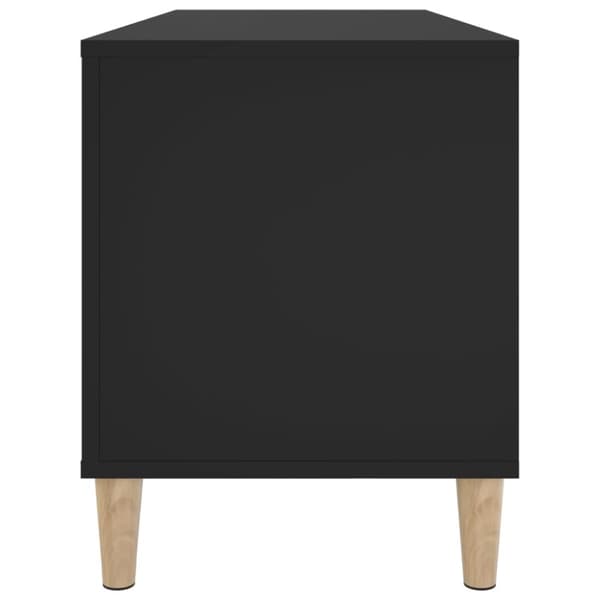 Medieopbevaring - Living vinylskab 100x38x48 cm konstrueret træ sort