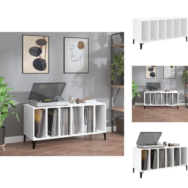 Medieförvaring - Living Stereobänk vit 100x38x48 cm konstruerat trä