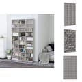 Miniatyrbillede 1 af 8: Medieopbevaring - Living cd-reol 102x16x177,5 cm konstrueret træ betongrå