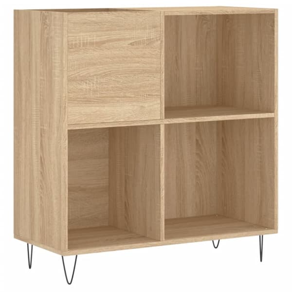 Medieopbevaring - Living vinylskab 84,5x38x39 cm konstrueret træ sonoma-eg