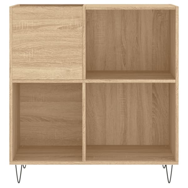 Medieopbevaring - Living vinylskab 84,5x38x39 cm konstrueret træ sonoma-eg