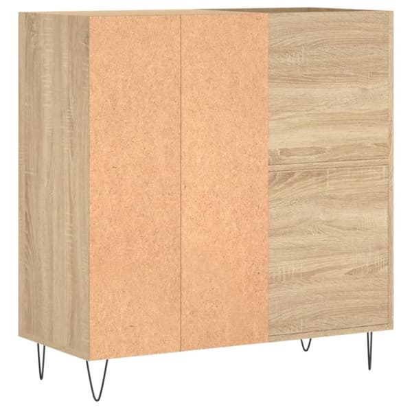 Medieopbevaring - Living vinylskab 84,5x38x39 cm konstrueret træ sonoma-eg