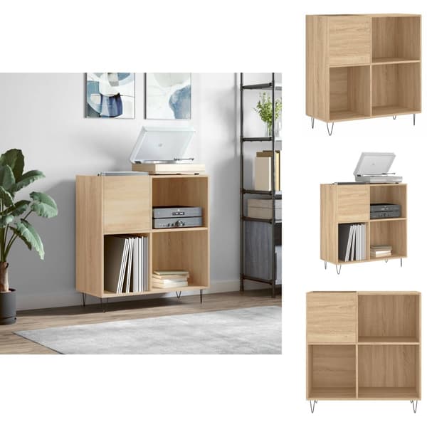 Medieförvaring - Living Stereobänk sonoma-ek 84,5x38x89 cm konstruerat trä