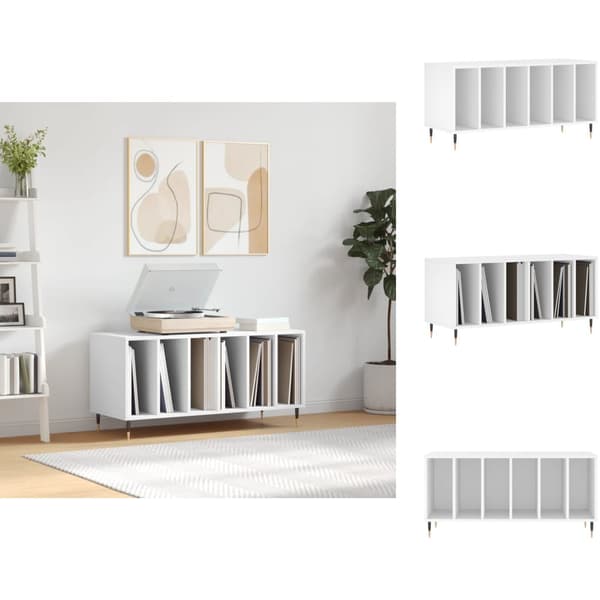 Medieförvaring - Living Stereobänk vit 100x38x48 cm konstruerat trä