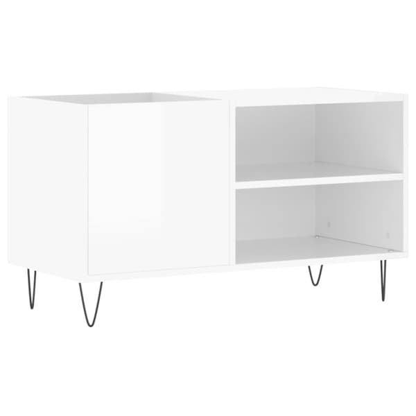 Medieförvaring - Living Stereobänk vit högglans 85x38x48 cm konstruerat trä