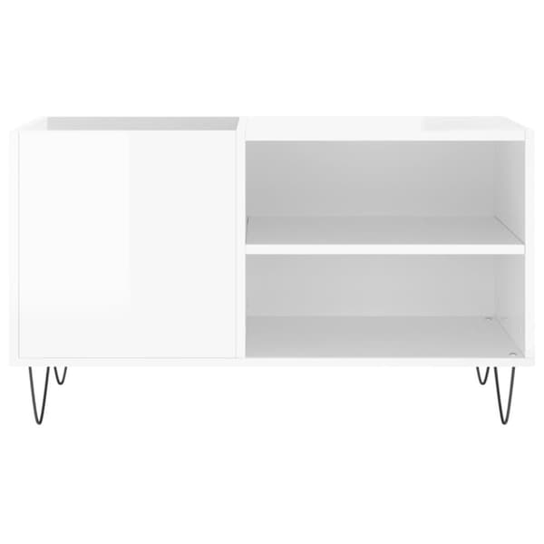 Medieförvaring - Living Stereobänk vit högglans 85x38x48 cm konstruerat trä