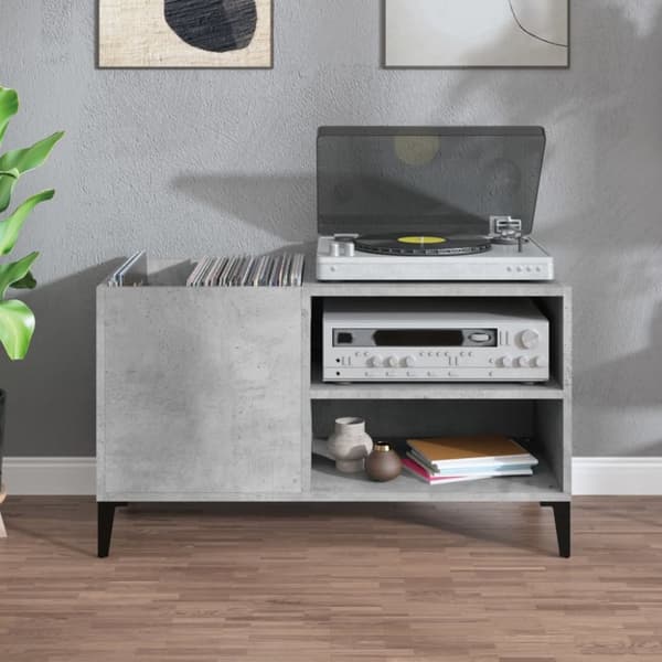Vinylskab 84,5x38x48 cm konstrueret træ betongrå - Vinylskab - Vinylskabe - Home & Living