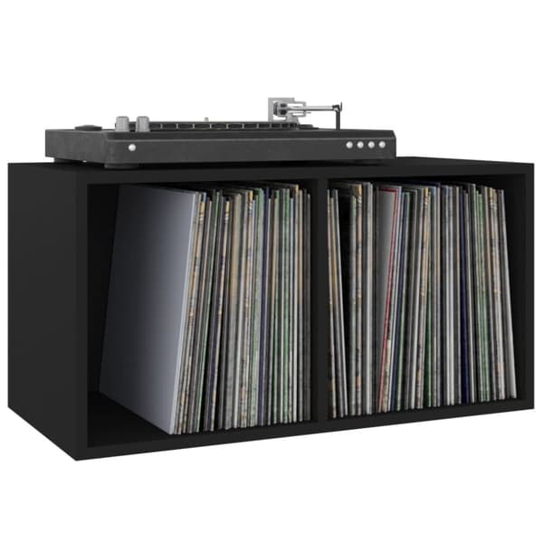 Vinylhylla svart 71x34x36 cm konstruerat trä - Skivhylla - Skivhyllor - Home & Living