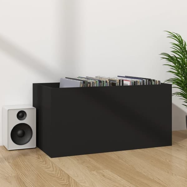 Vinylhylla svart 71x34x36 cm konstruerat trä - Skivhylla - Skivhyllor - Home & Living