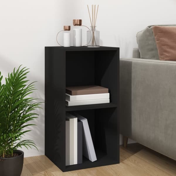 Vinylhylla svart 71x34x36 cm konstruerat trä - Skivhylla - Skivhyllor - Home & Living