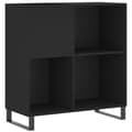 Miniatyrbillede 3 af 11: Vinylskab 84,5x38x89 cm konstrueret træ sort - Pladespillerskab - Pladespillerskabe - Home & Living