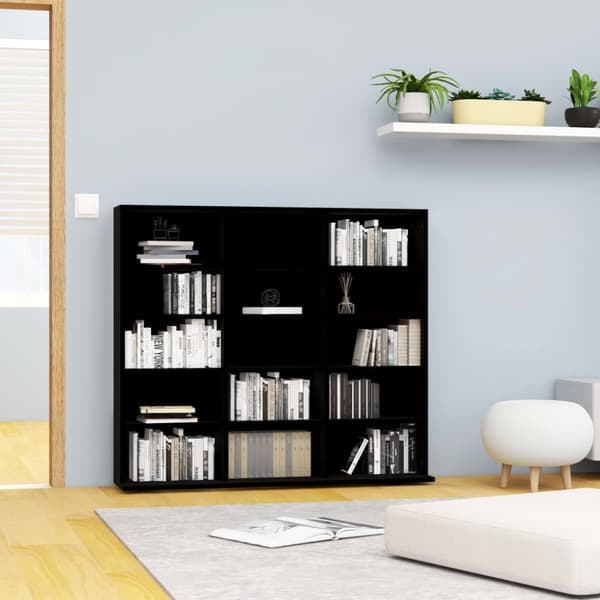 Cd-reol 102x23x89,5 cm konstrueret træ sort - Cd-skab - Cd-skabe - Home & Living