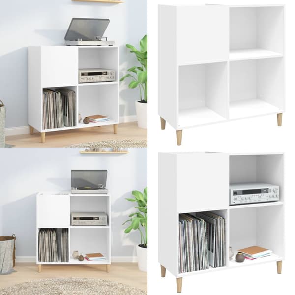Vinylskab 84,5x38x89 cm konstrueret træ hvid - Vinylskab - Vinylskabe - Home & Living