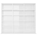 Pikkukuva 5 / 8: CD-hylly korkeakiilto valkoinen 102x23x89,5 cm tekninen puu - CD-kaappi - CD-kaapit - Home & Living