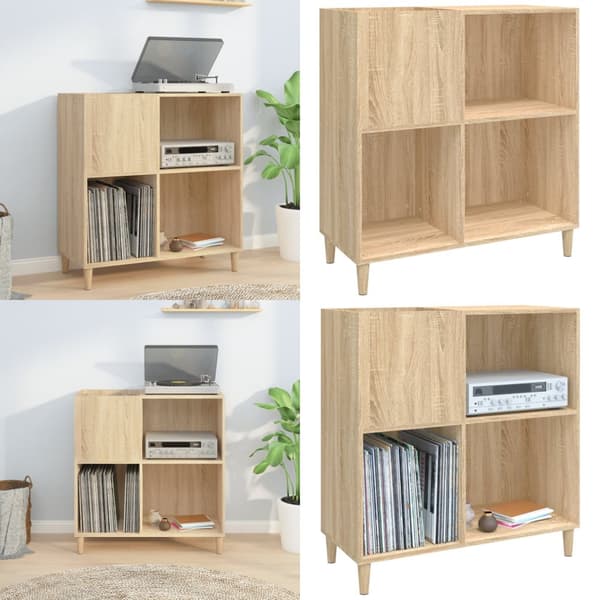 Vinylskab 84,5x38x39 cm konstrueret træ sonoma-eg - Vinylskab - Vinylskabe - Home & Living