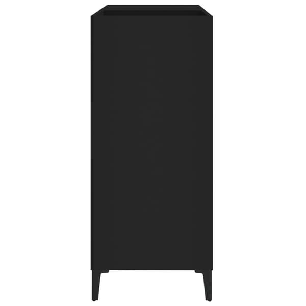 Stereobänk svart 84,5x38x89 cm konstruerat trä - Stereobänk - Stereo Bänk - Home & Living