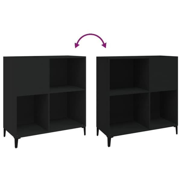 Stereobänk svart 84,5x38x89 cm konstruerat trä - Stereobänk - Stereo Bänk - Home & Living
