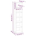 Miniatyrbillede 8 af 9: Reol 21x20x88 cm konstrueret træ røget egetræsfarve - Cd-reol - Cd-reoler - Home & Living