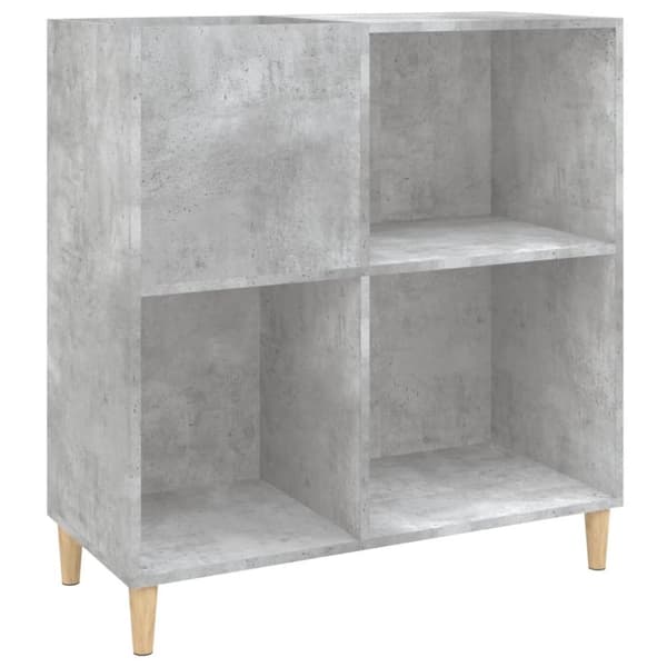 LP-levyjen säilytyskaappi betoninharmaa 84,5x38x89 cm puu - Vinyylilevyjen Säilytys - LP-levyjen Säilytys - Home & Living