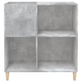 Pikkukuva 6 / 11: LP-levyjen säilytyskaappi betoninharmaa 84,5x38x89 cm puu - Vinyylilevyjen Säilytys - LP-levyjen Säilytys - Home & Living