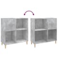 Pikkukuva 8 / 11: LP-levyjen säilytyskaappi betoninharmaa 84,5x38x89 cm puu - Vinyylilevyjen Säilytys - LP-levyjen Säilytys - Home & Living