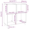 Pikkukuva 10 / 11: LP-levyjen säilytyskaappi betoninharmaa 84,5x38x89 cm puu - Vinyylilevyjen Säilytys - LP-levyjen Säilytys - Home & Living