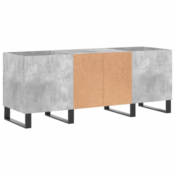 Stereobänk betong-grå 121x38x48 cm konstruerat trä - Stereobänk - Stereo Bänk - Home & Living