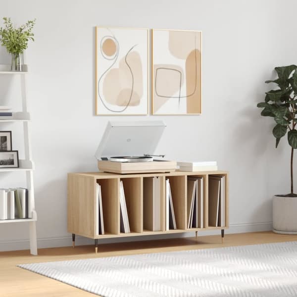 vinylskab 100x38x48 cm konstrueret træ sonoma-eg
