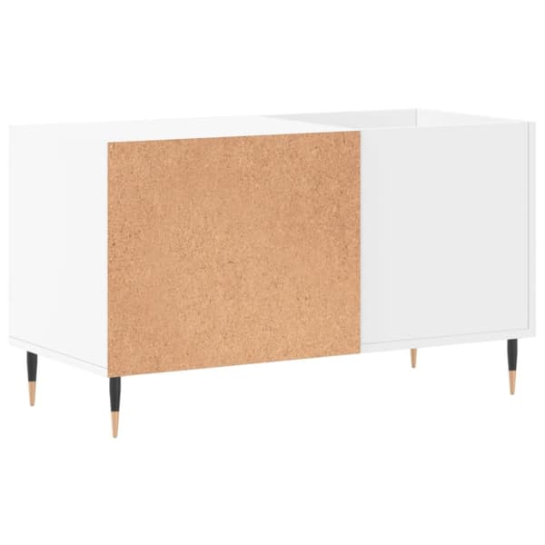 Stereobänk vit 85x38x48 cm konstruerat trä