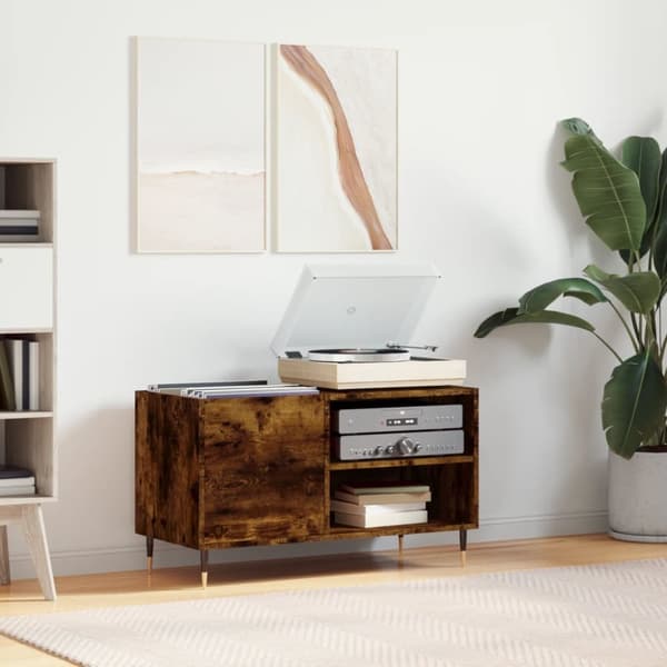 vinylskab 85x38x48 cm konstrueret træ røget sonoma-eg