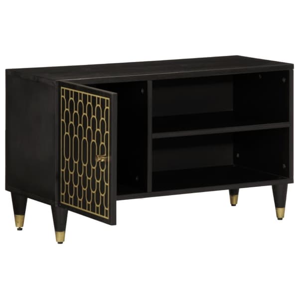 vidaXL TV-benk 80x31,5x46 cm heltre mango