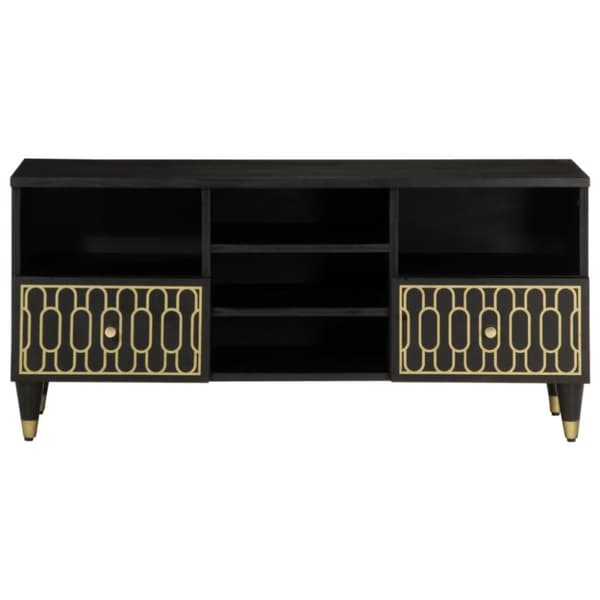 vidaXL TV-benk 100x33x46 cm heltre mango