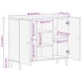 Miniatyrbillede 11 af 11: vidaXL skab 90x33x75 cm massivt mangotræ
