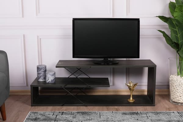 Chic Home Zinna TV-taso 120 cm, tummanruskea/musta
